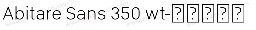 Abitare Sans 350 wt字体转换